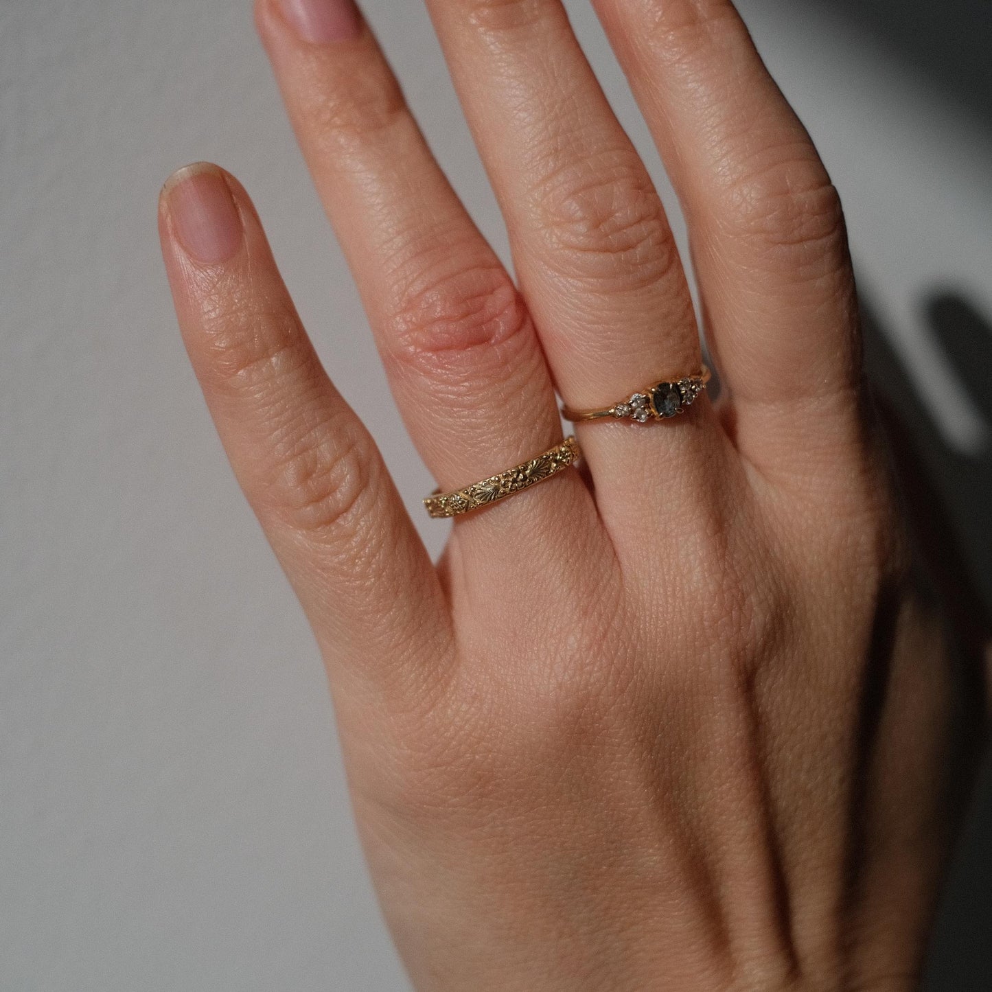 EMMA KRAFFT Victorian Wedding Band in Gold