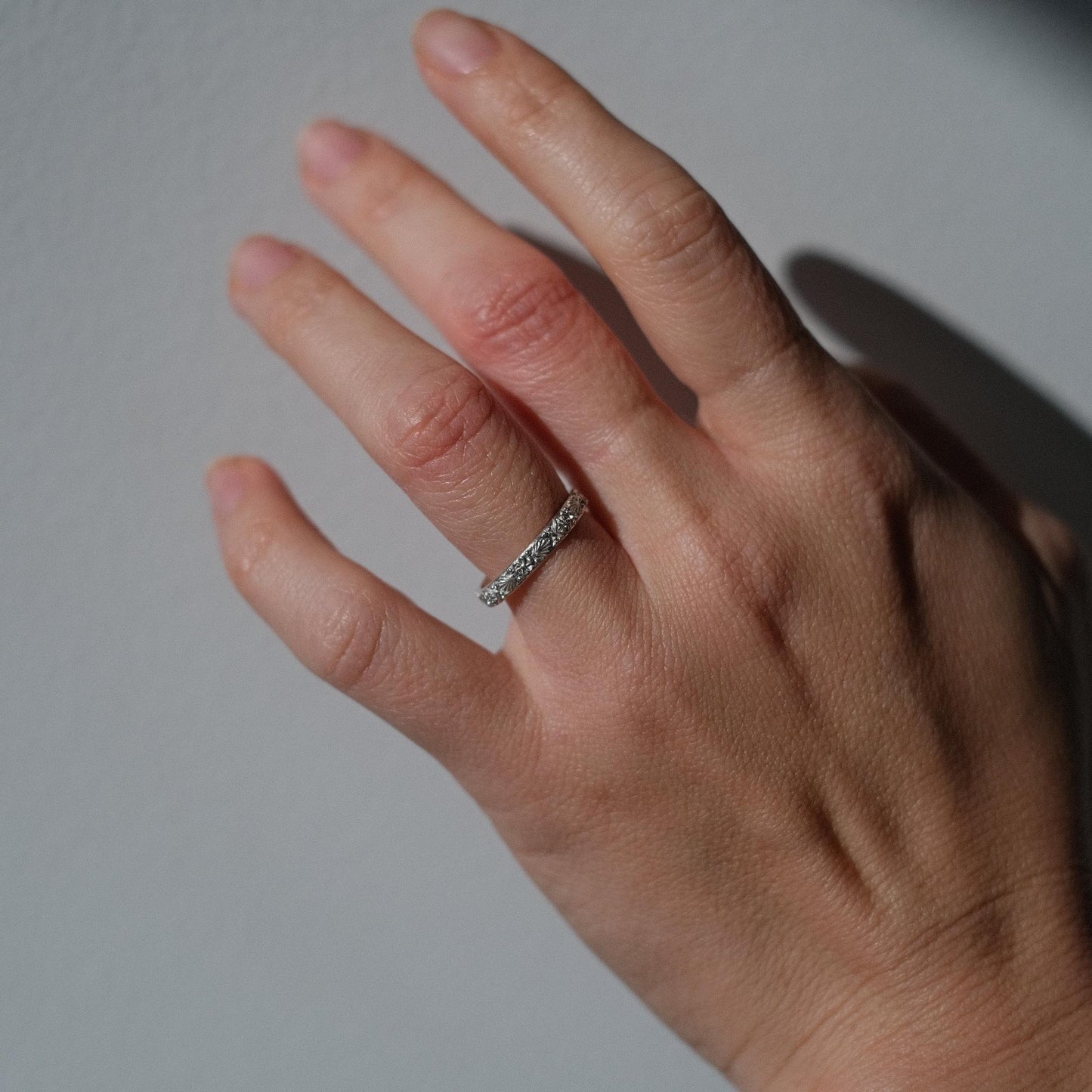 EMMA KRAFFT Victorian Wedding Band in Silver
