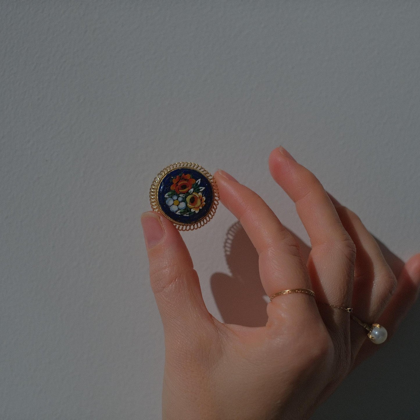 Vintage Italian Micromosaic Brooch