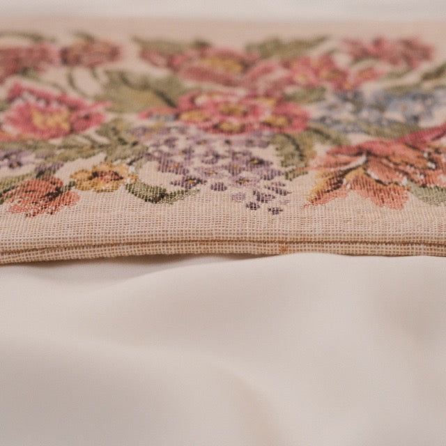 Vintage Petit Point Floral Cosmetic Pouch (Wienerwald, Austria)