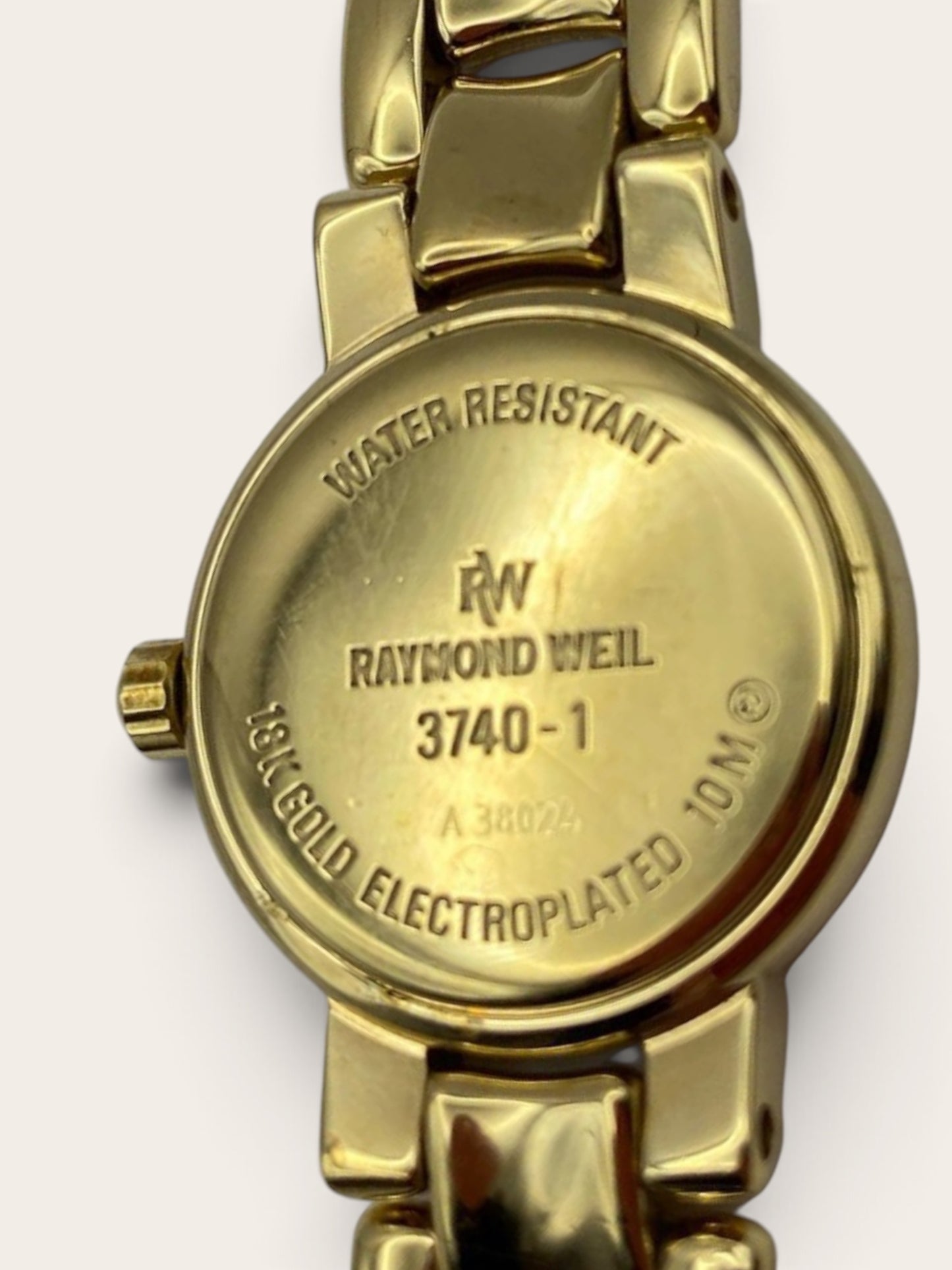 RAYMOND WEIL Gold-Tone Clear-Stone Bracelet Watch