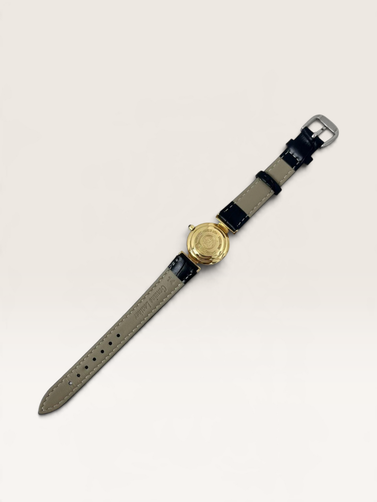 FENDI 320L FF Logo Black Dial Vintage Quartz Watch