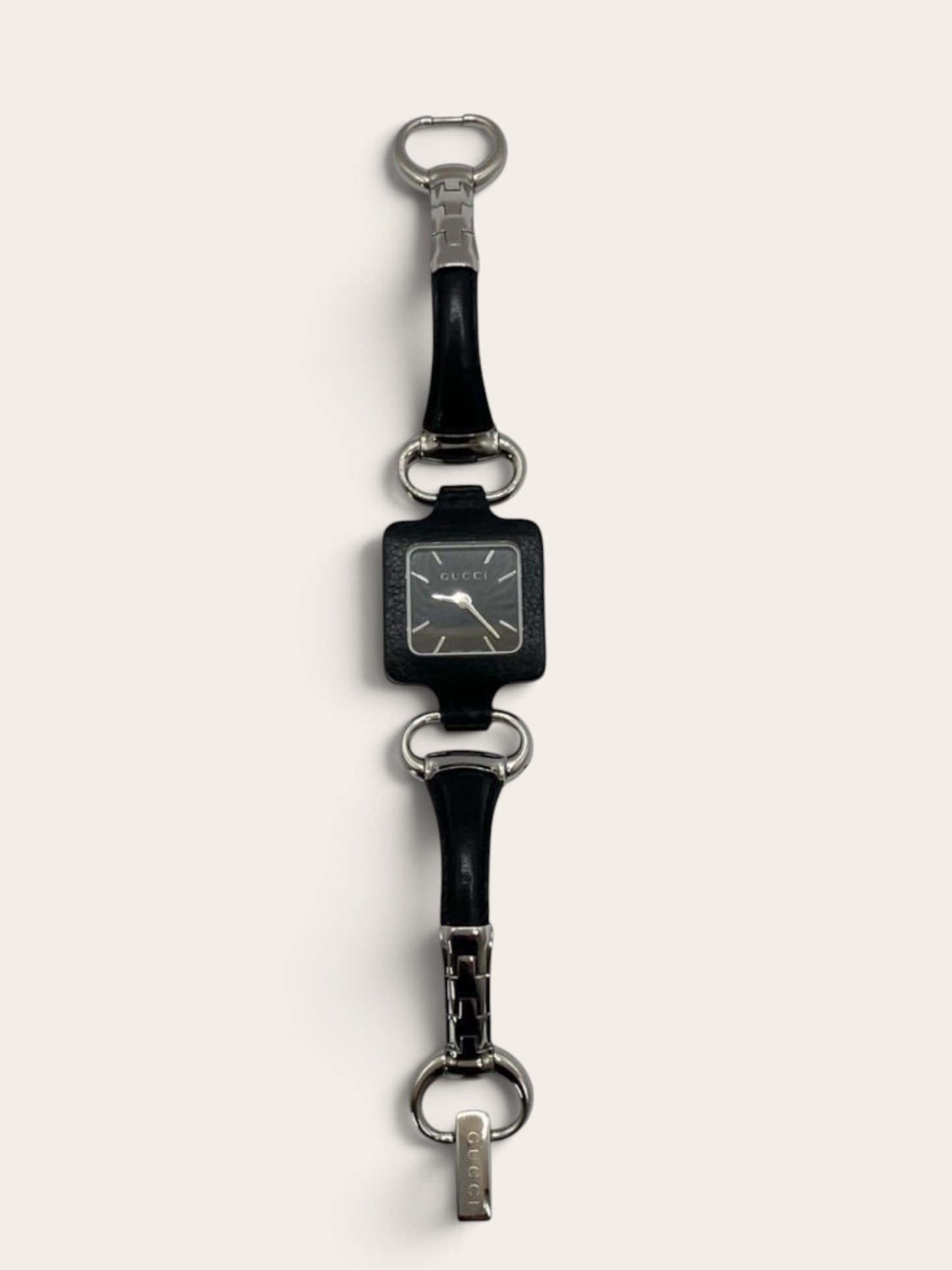 GUCCI  Horsebit Black Dial Watch