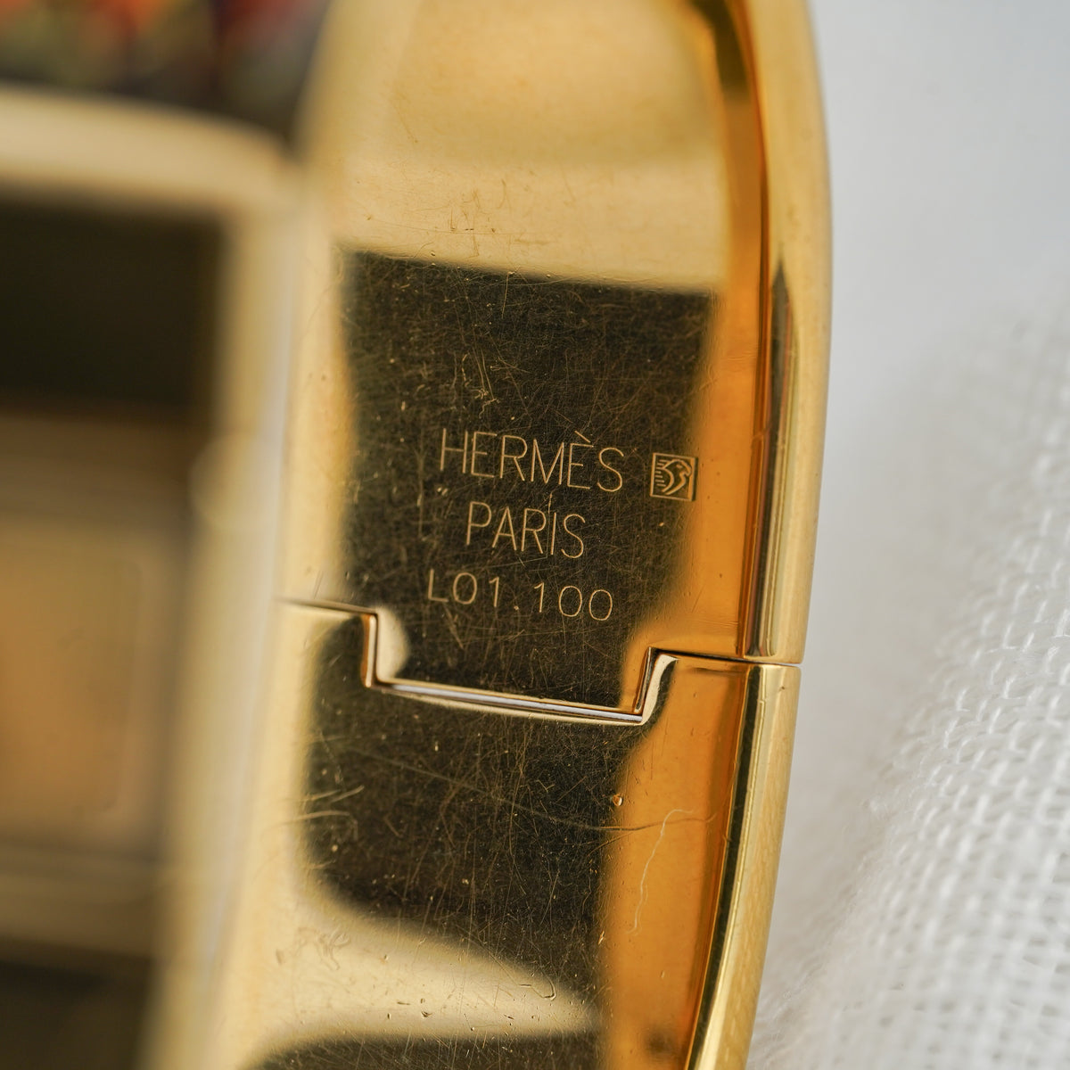 HERMÈS Loquet Gold-Tone Bangle Watch