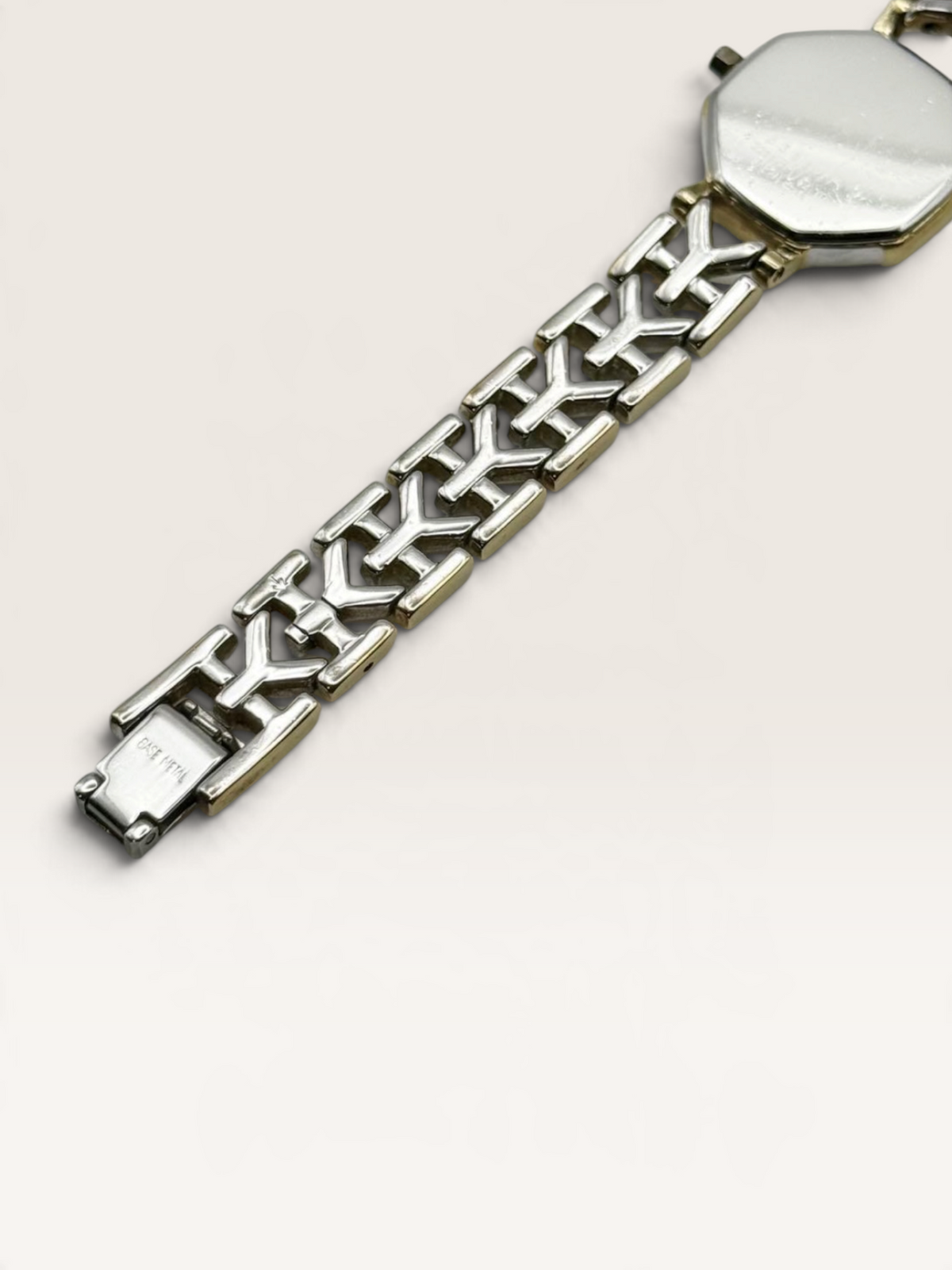 Yves Saint Laurent Octagonal Two-Tone Bracelet Watch