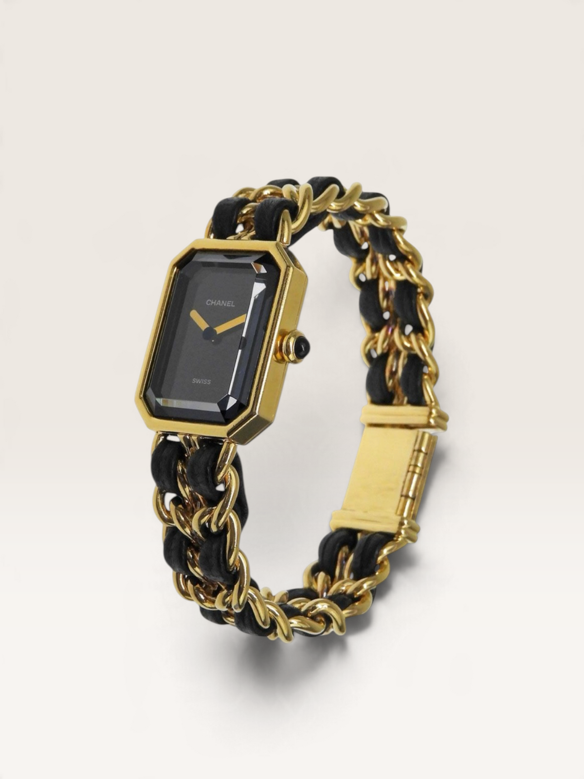 CHANEL Première S – Vintage Gold-Tone Chain Watch