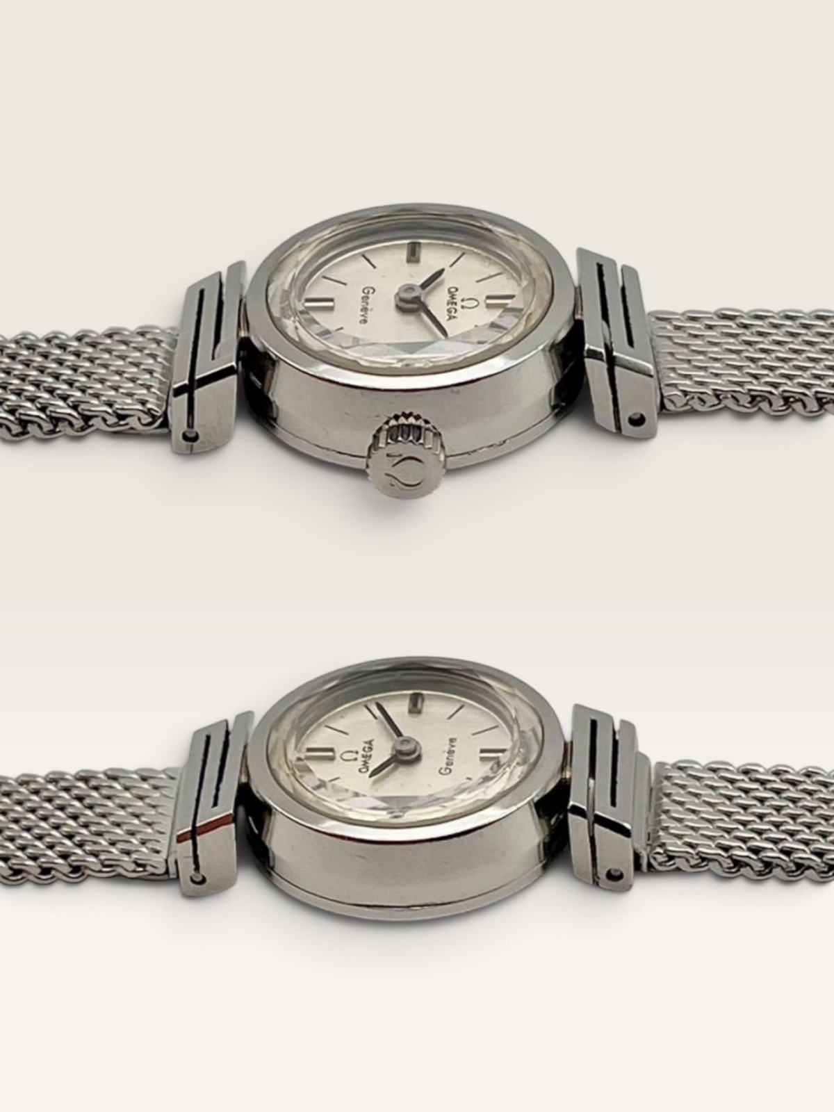 OMEGA Genève Cut Crystal Hand-Wound Vintage Watch
