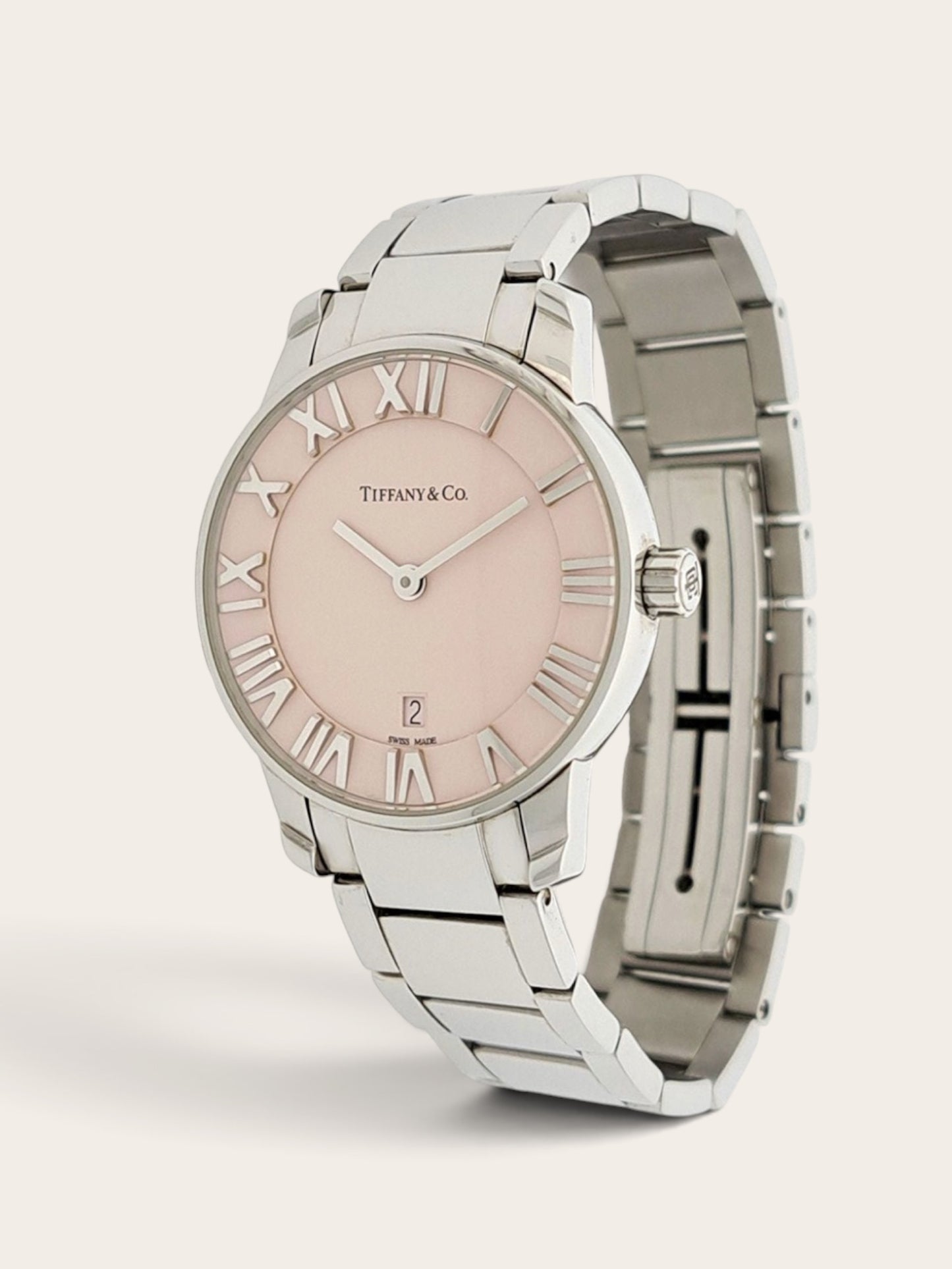 Tiffany & Co. Atlas Pink Dial Watch