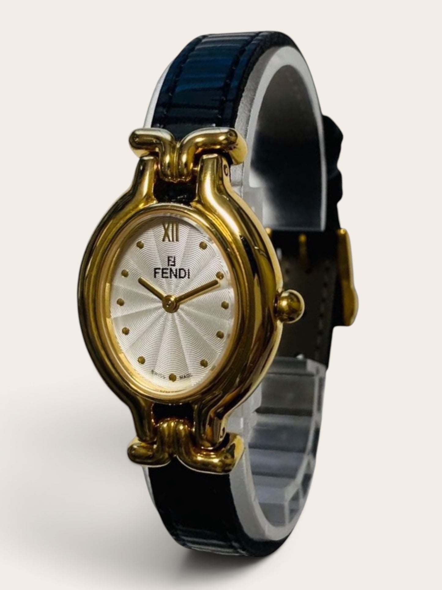 Fendi Chameleon Watch 640L Gold with 9 Interchangeable Straps