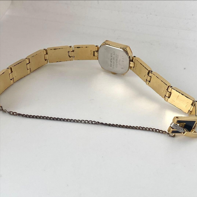 Alba by Seiko Vintage Watch — Black Dial, Gold-Tone Bracelet