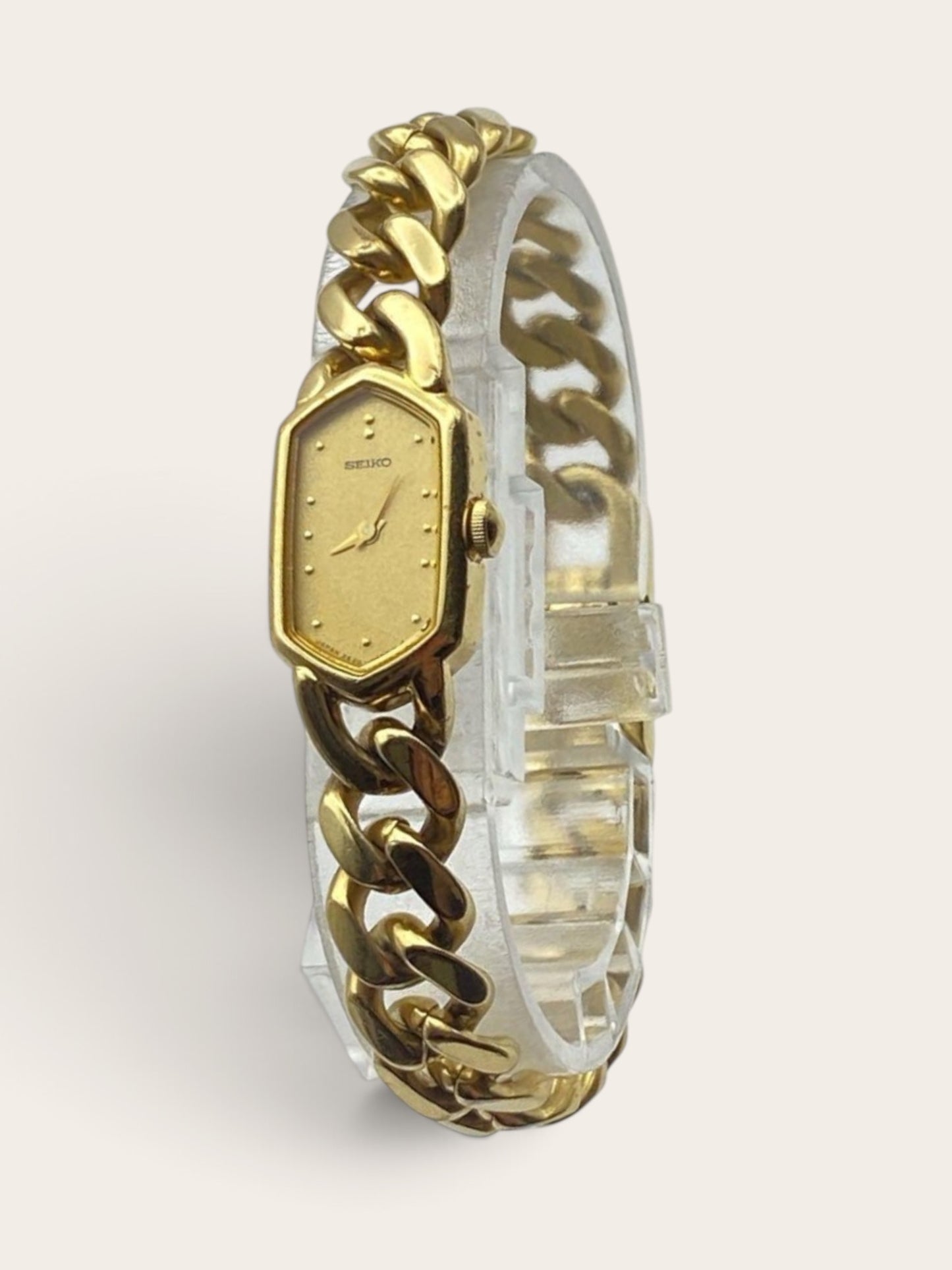SEIKO Gold-Tone Chain Bracelet Watch
