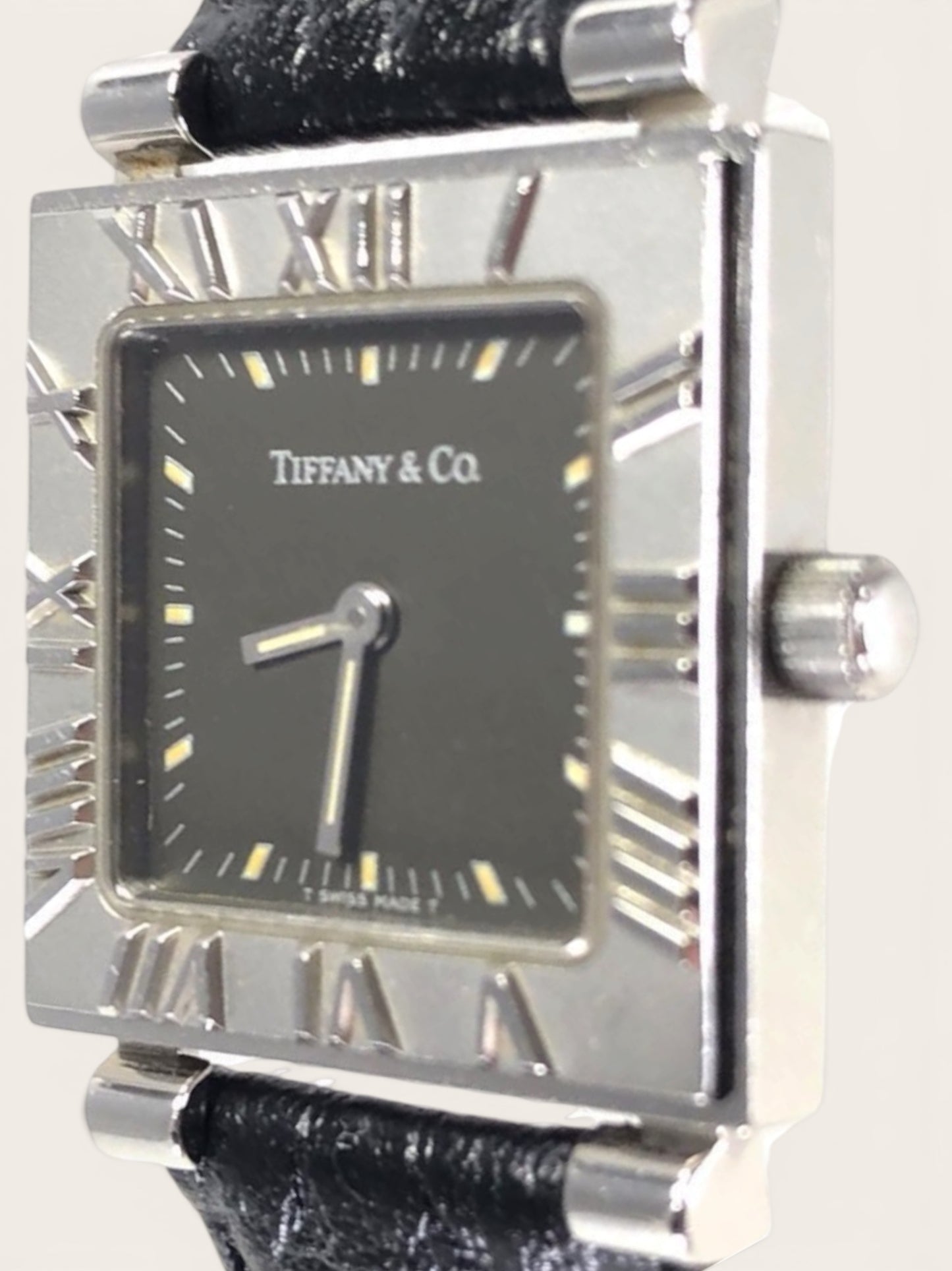 Tiffany & Co. Atlas Square Watch — Black Dial