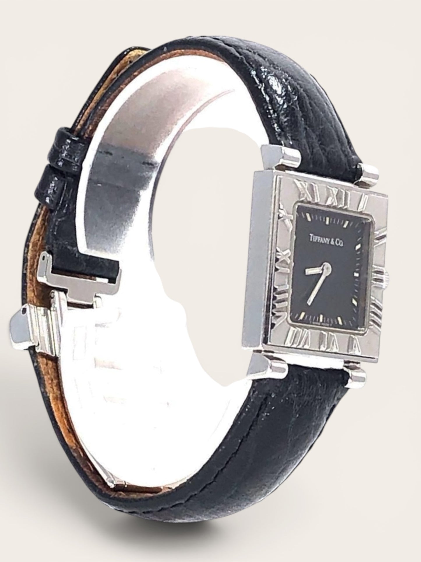 Tiffany & Co. Atlas Square Watch — Black Dial