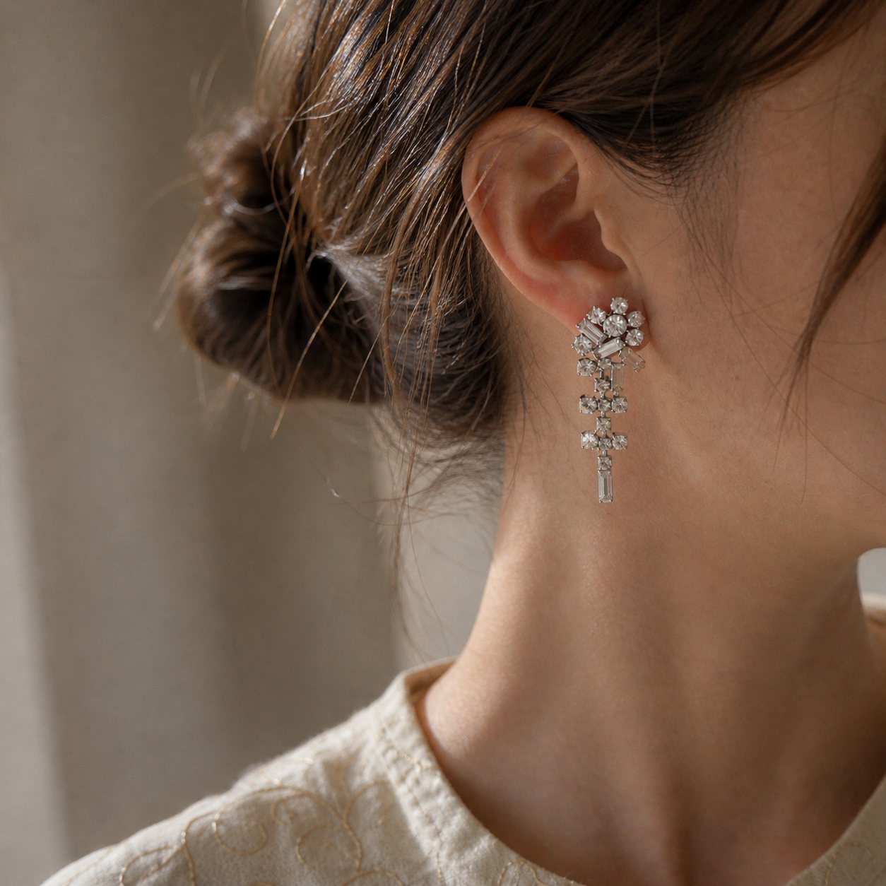 Vintage Crystal Cascade Earrings