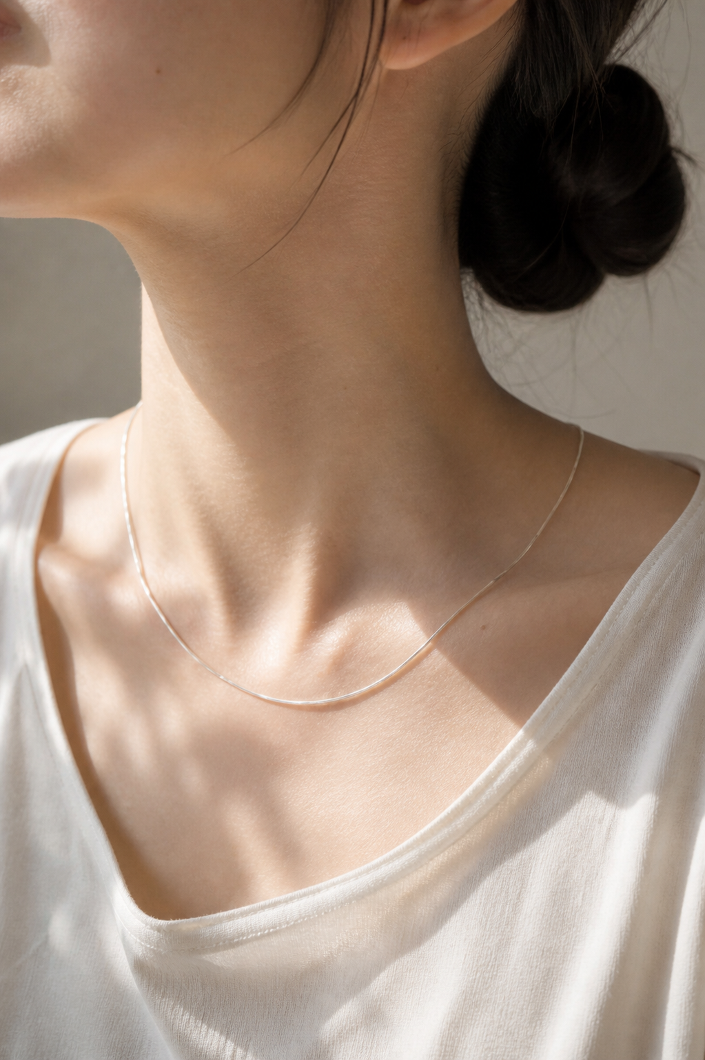 Vintage Sterling Silver Cord Chain Necklace