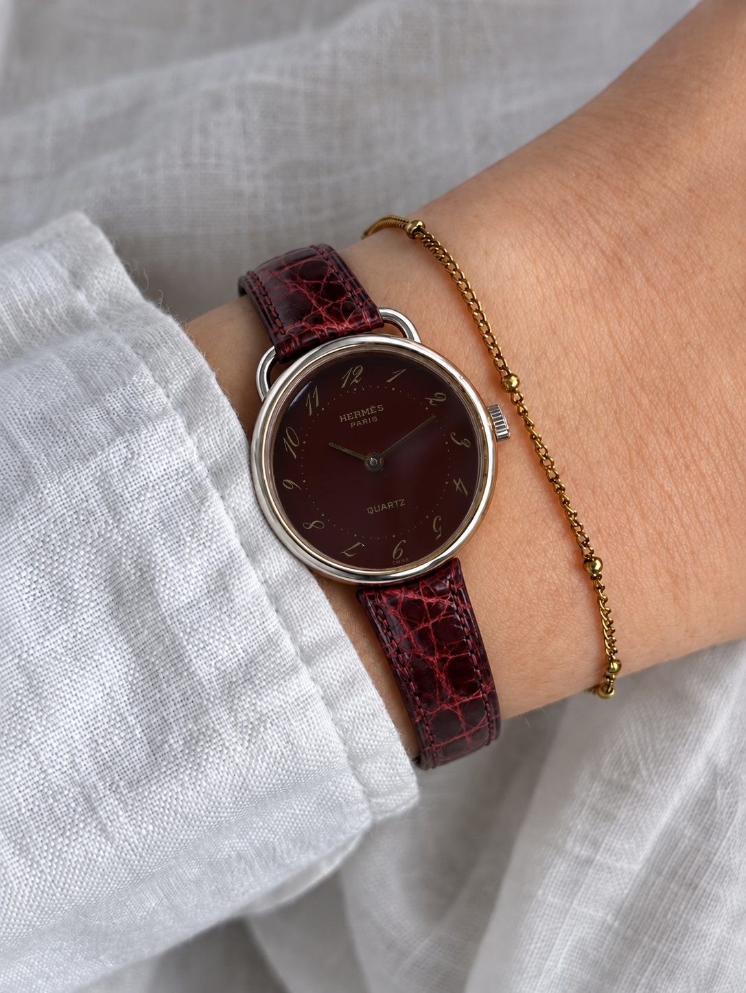 Vintage Hermès Arceau Bordeau
