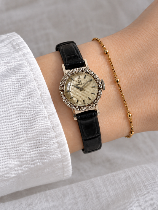 OMEGA Platinum Diamond Bezel Cal.481 – Vintage Manual Watch