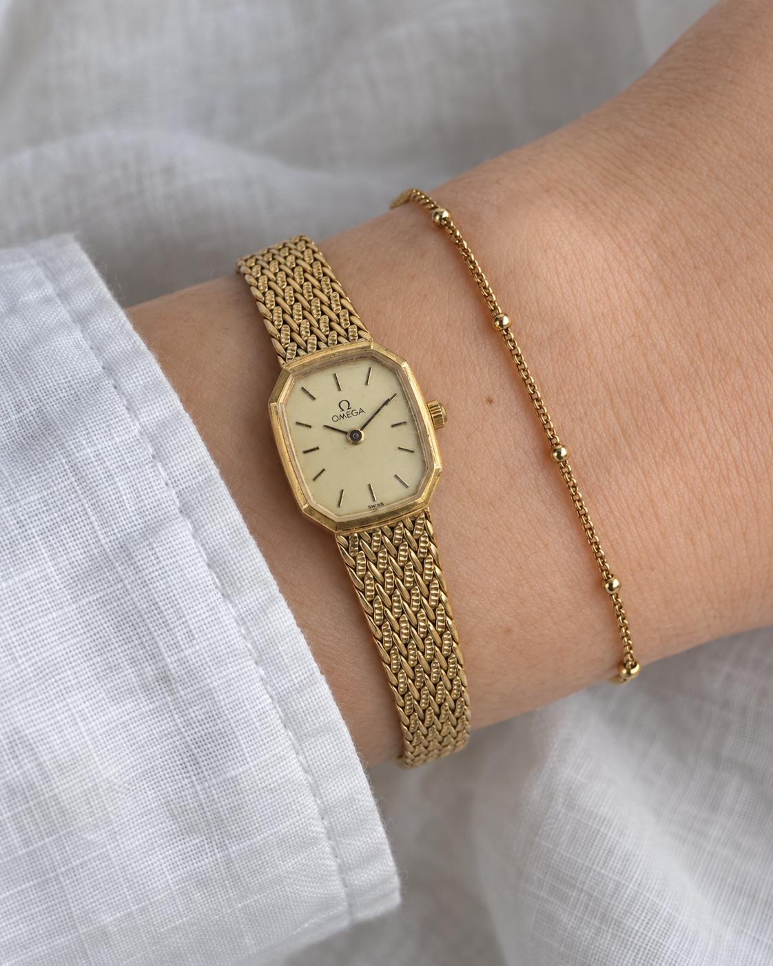 OMEGA ED 791.6008 Gold-Tone Vintage Bracelet Watch