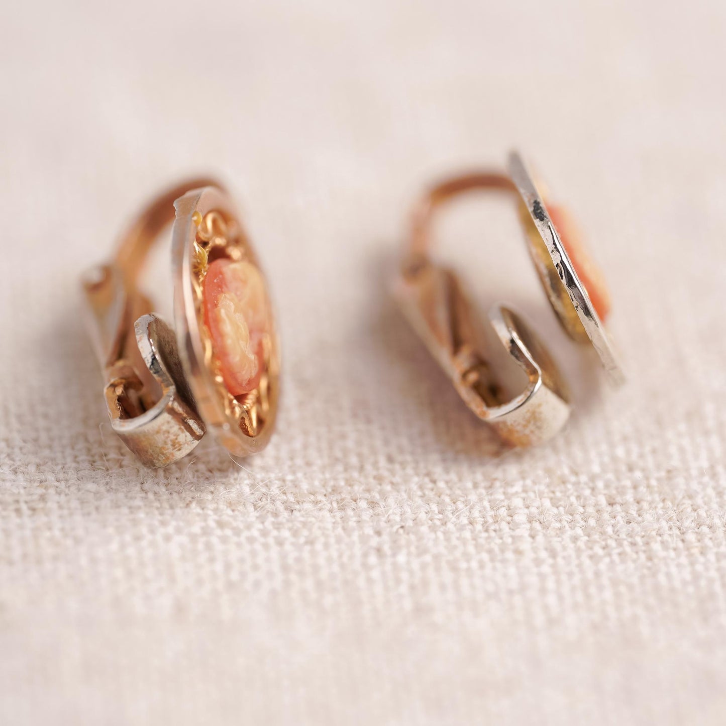 Vintage Cameo Motif Earrings