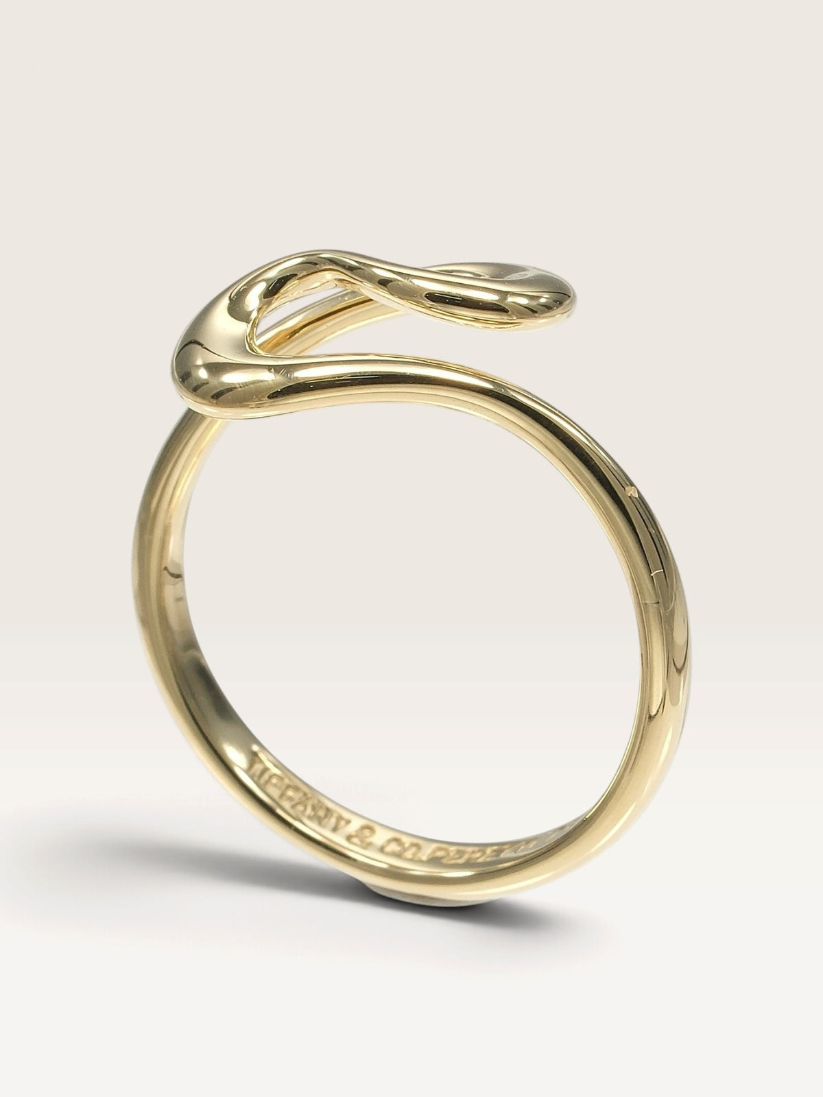 TIFFANY &amp; Co. Open Wave 18K Yellow Gold Ring