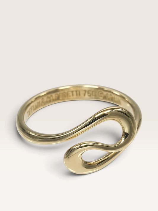 TIFFANY &amp; Co. Open Wave 18K Yellow Gold Ring
