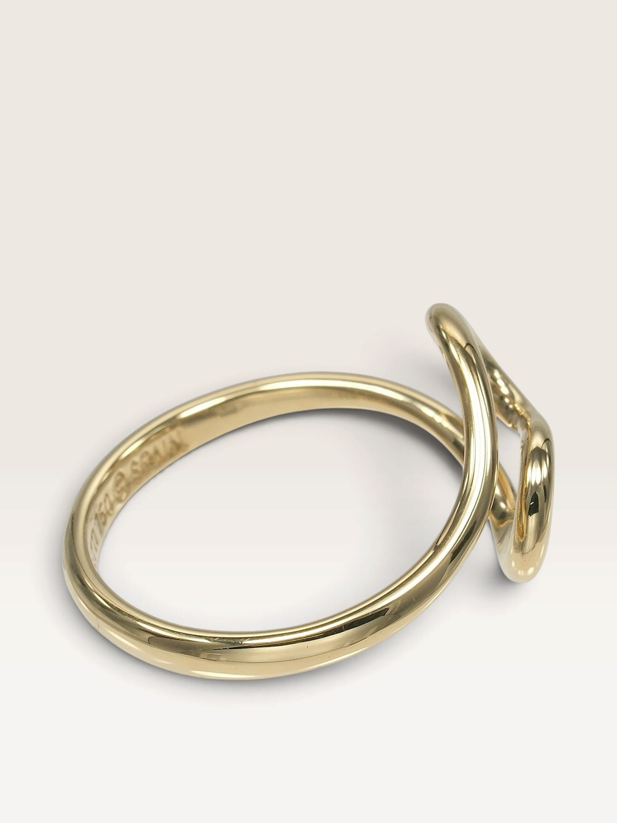 TIFFANY &amp; Co. Open Wave 18K Yellow Gold Ring