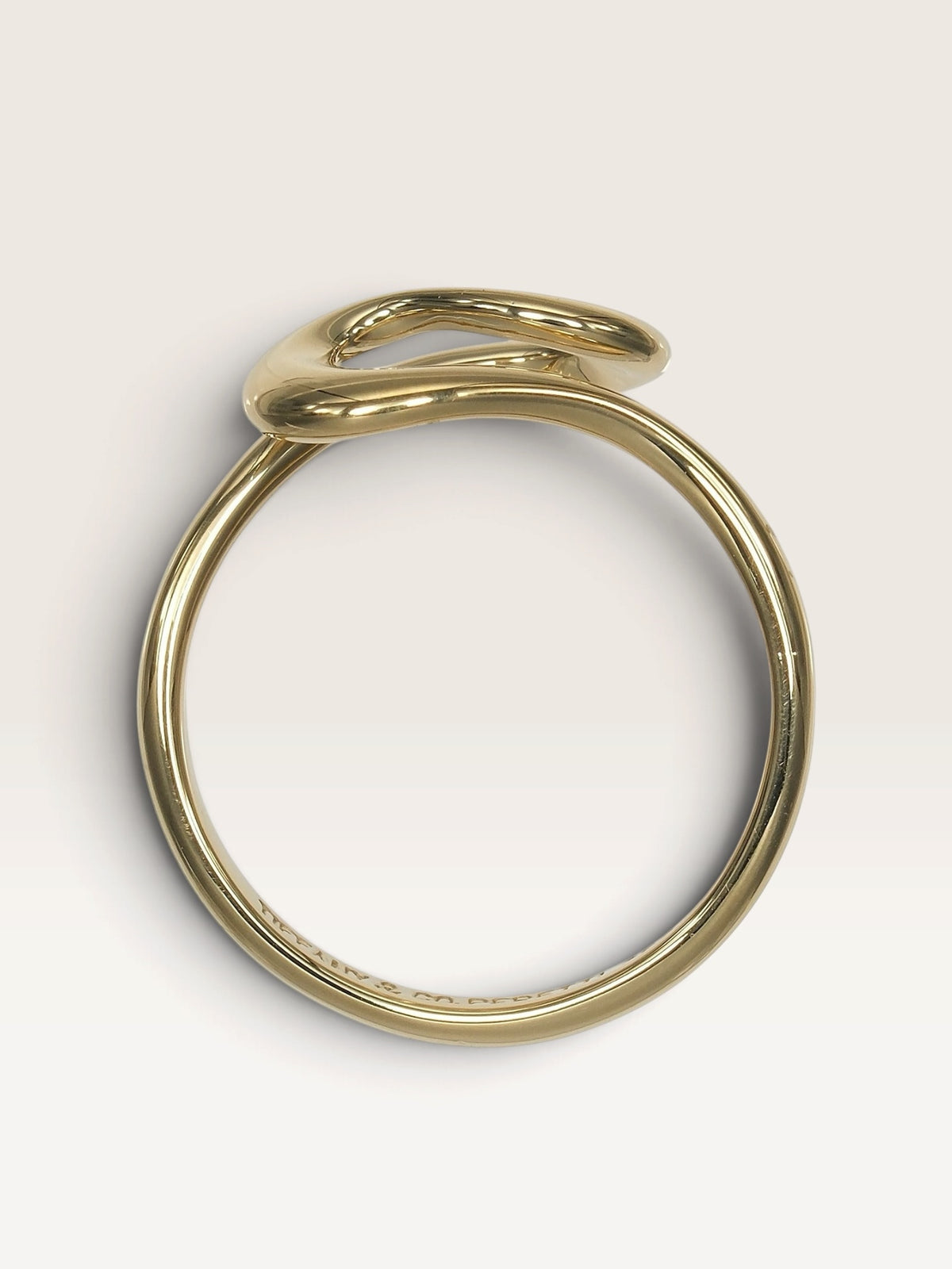 TIFFANY &amp; Co. Open Wave 18K Yellow Gold Ring