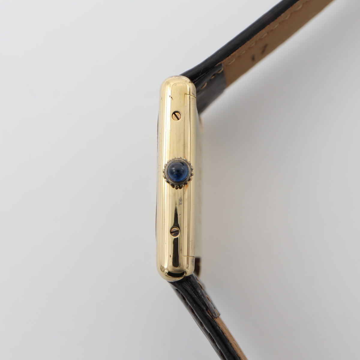 Cartier Must Tank LM Black Dial Vintage Manual-Winding Watch