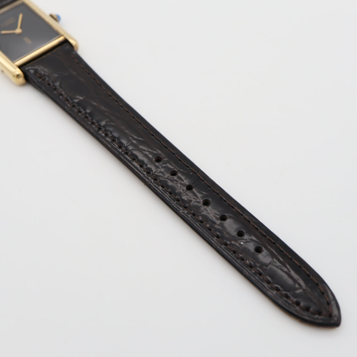 Cartier Must Tank LM Black Dial Vintage Manual-Winding Watch
