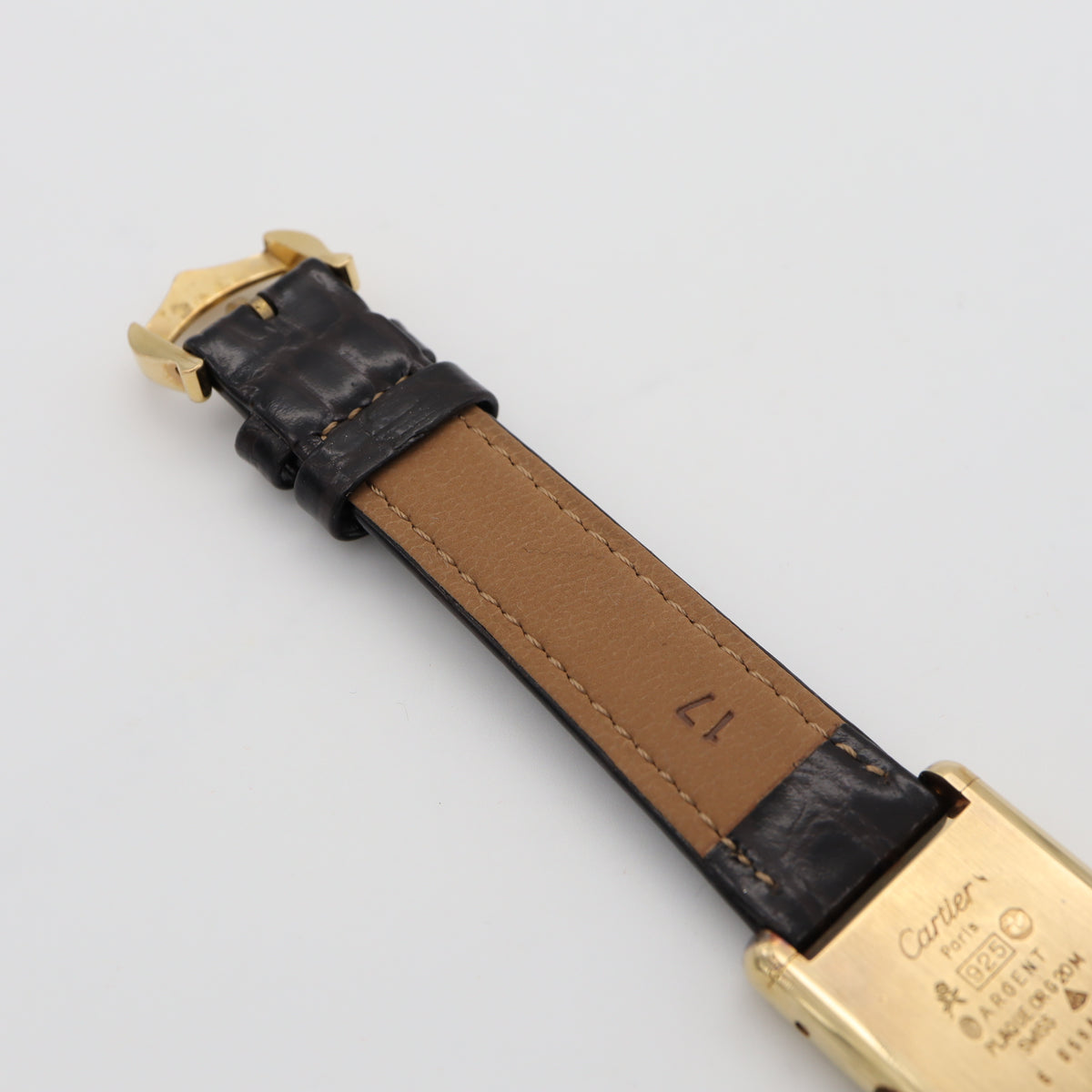 Cartier Must Tank LM Black Dial Vintage Manual-Winding Watch