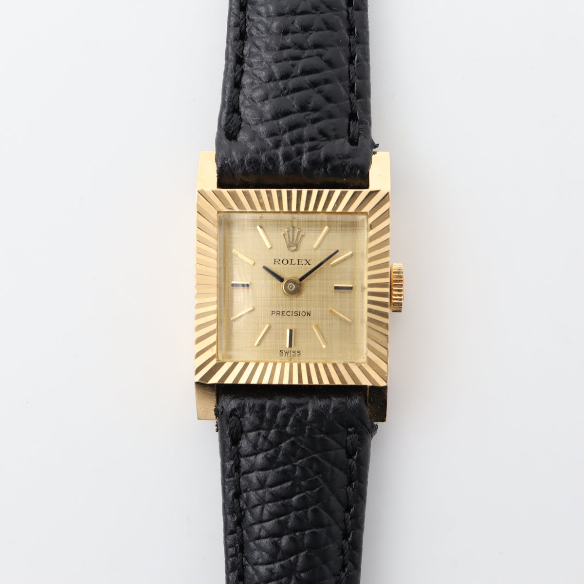 ROLEX Precision 18K Yellow Gold Square Watch Ref. 2157 — 1971