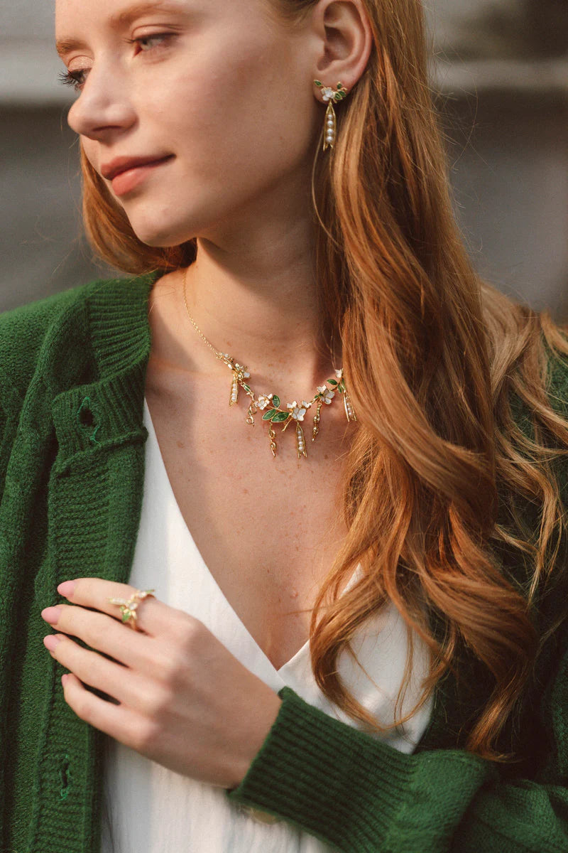 Peapod Drop Earrings — Bill Skinner