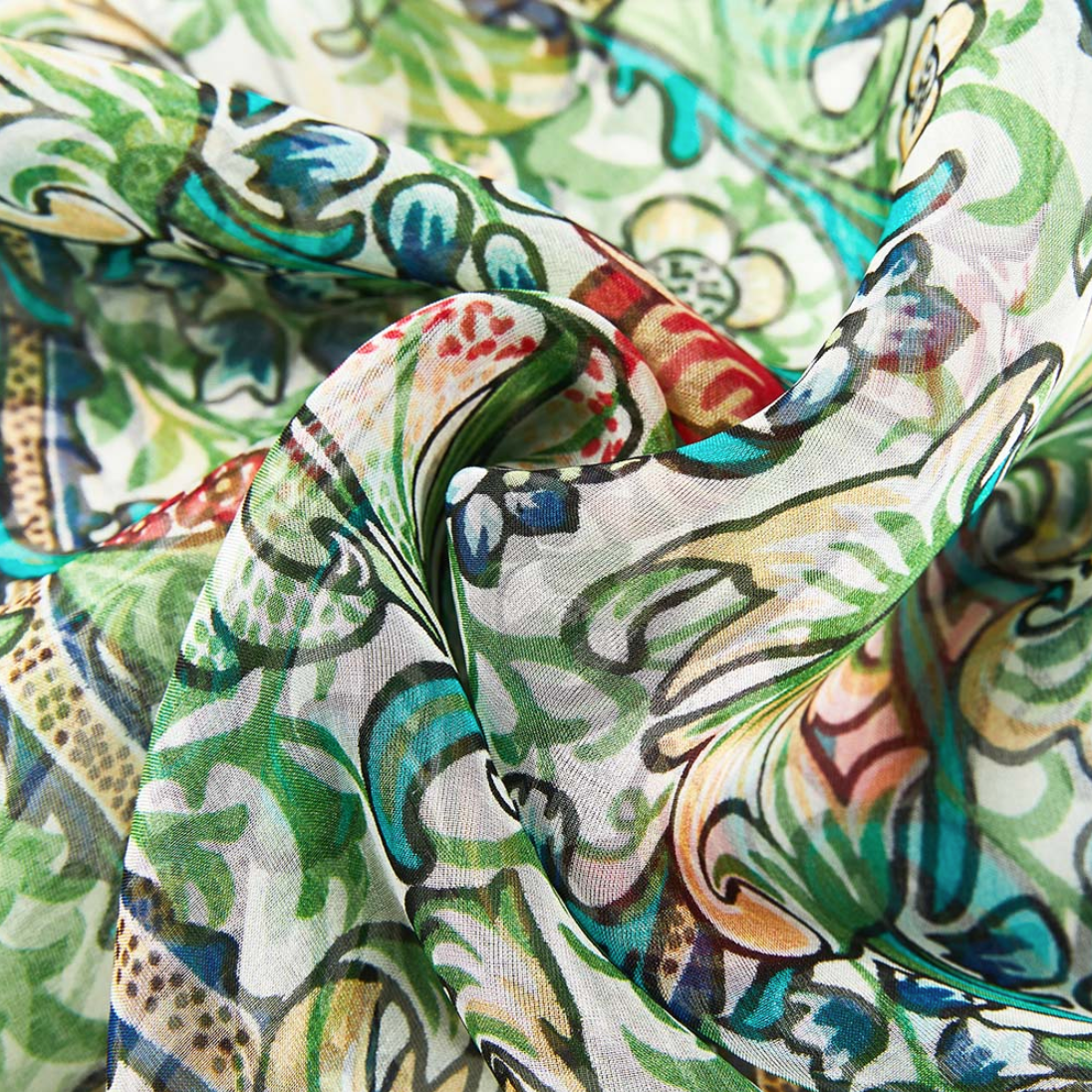 William Morris "Golden Lily" 100% silk scarf