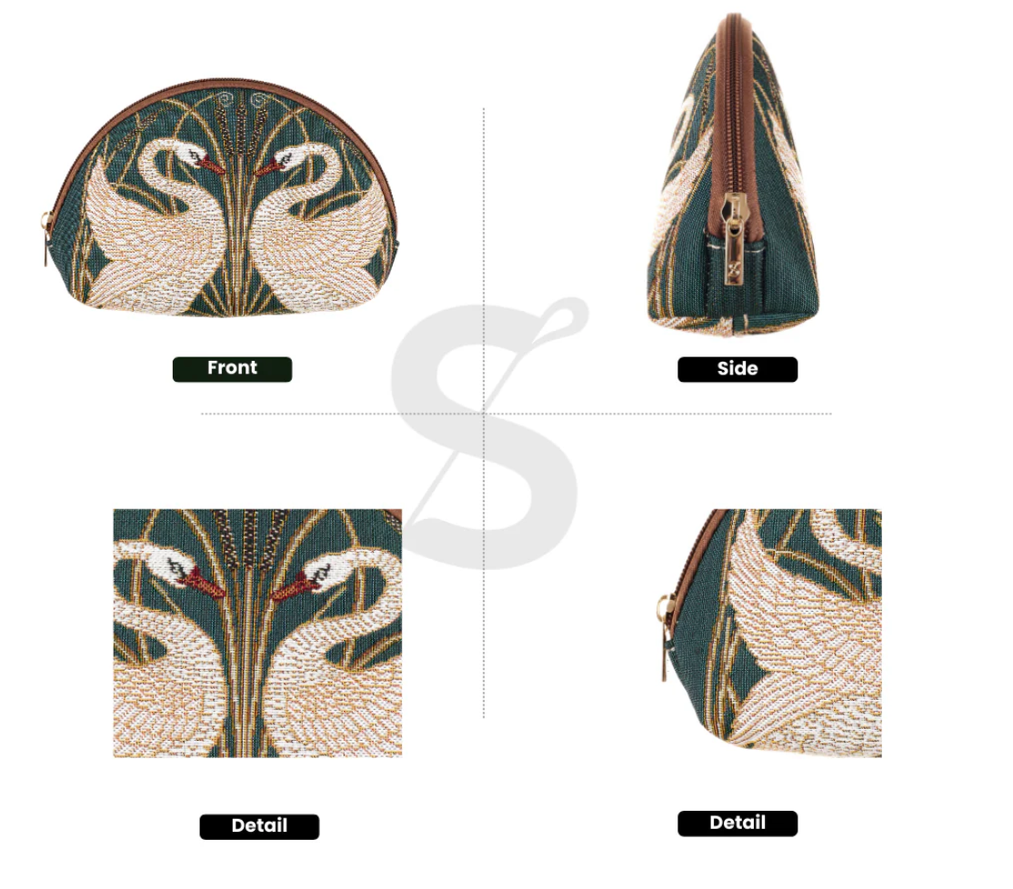 Walter Crane "Swan" cosmetic bag