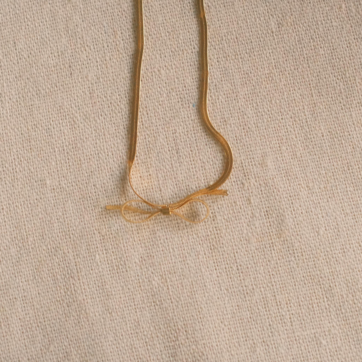 Bow Motif Choker Necklace