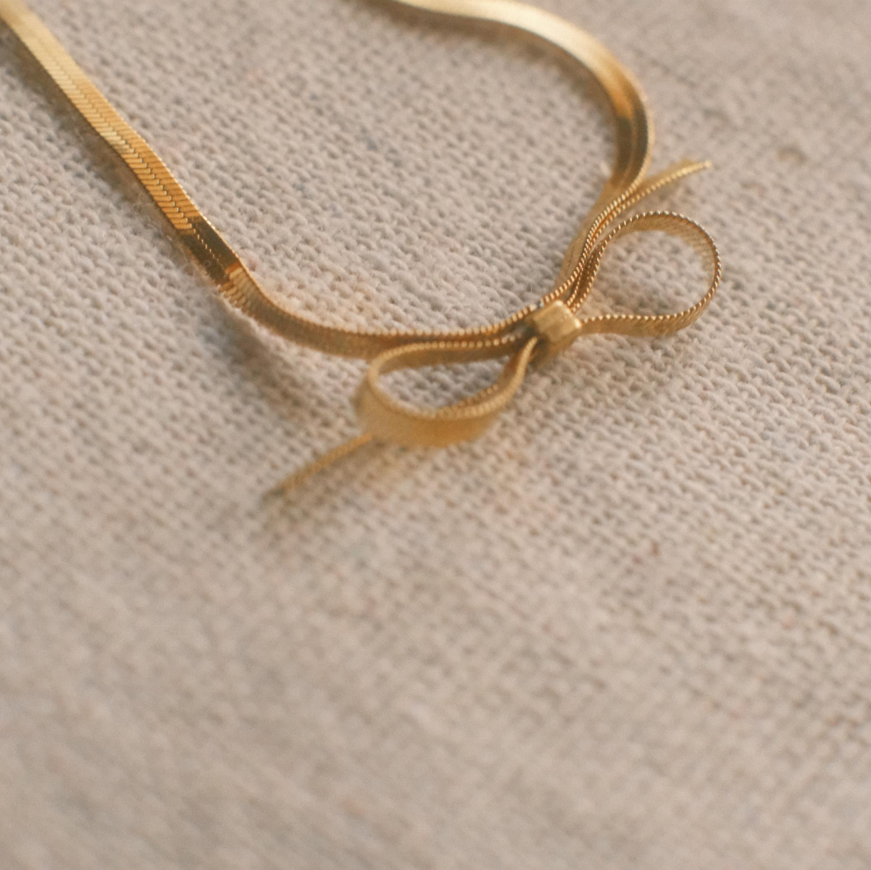 Bow Motif Choker Necklace