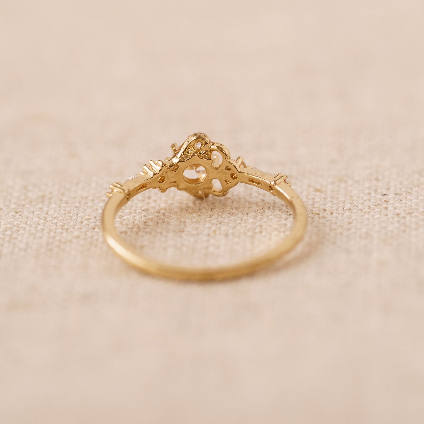Asymmetric Rhinestone Ring