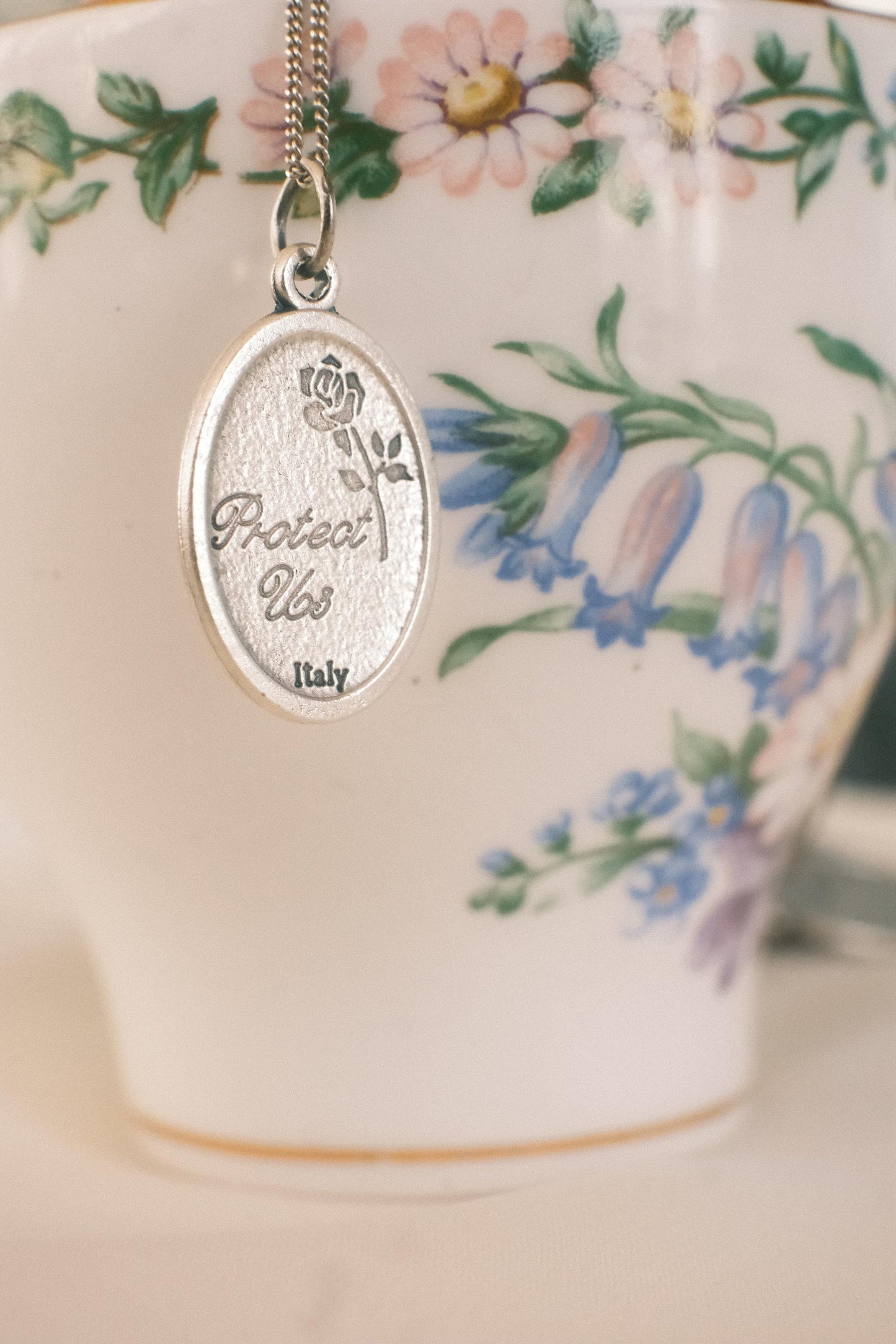 Médaille silver 925 pendant necklace: St Francis