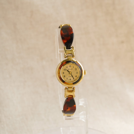 Vintage Tortoise Shell Bracelet Watch