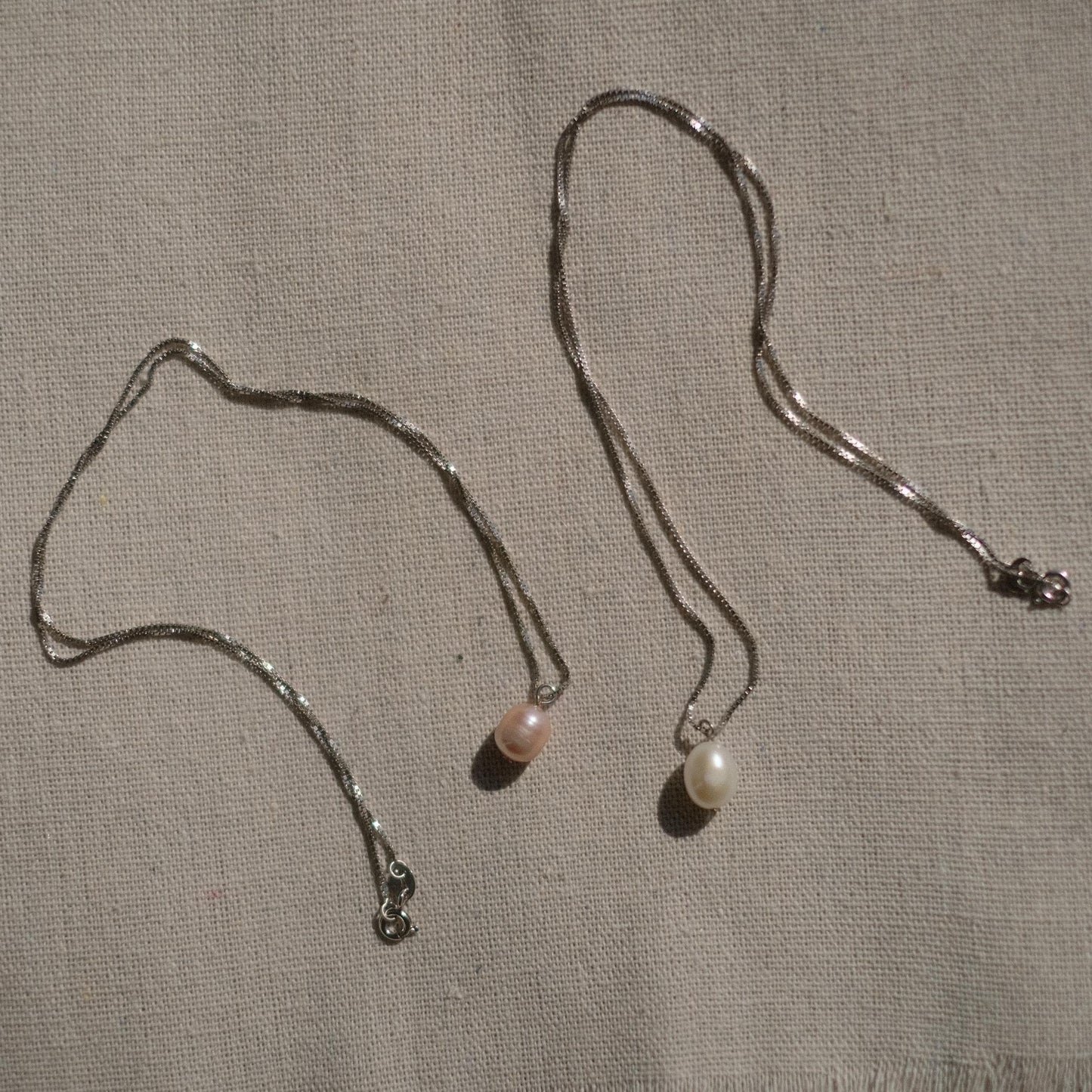 The "Obelia" Collection: "Rose" Baroque Pearl Pendant Necklace