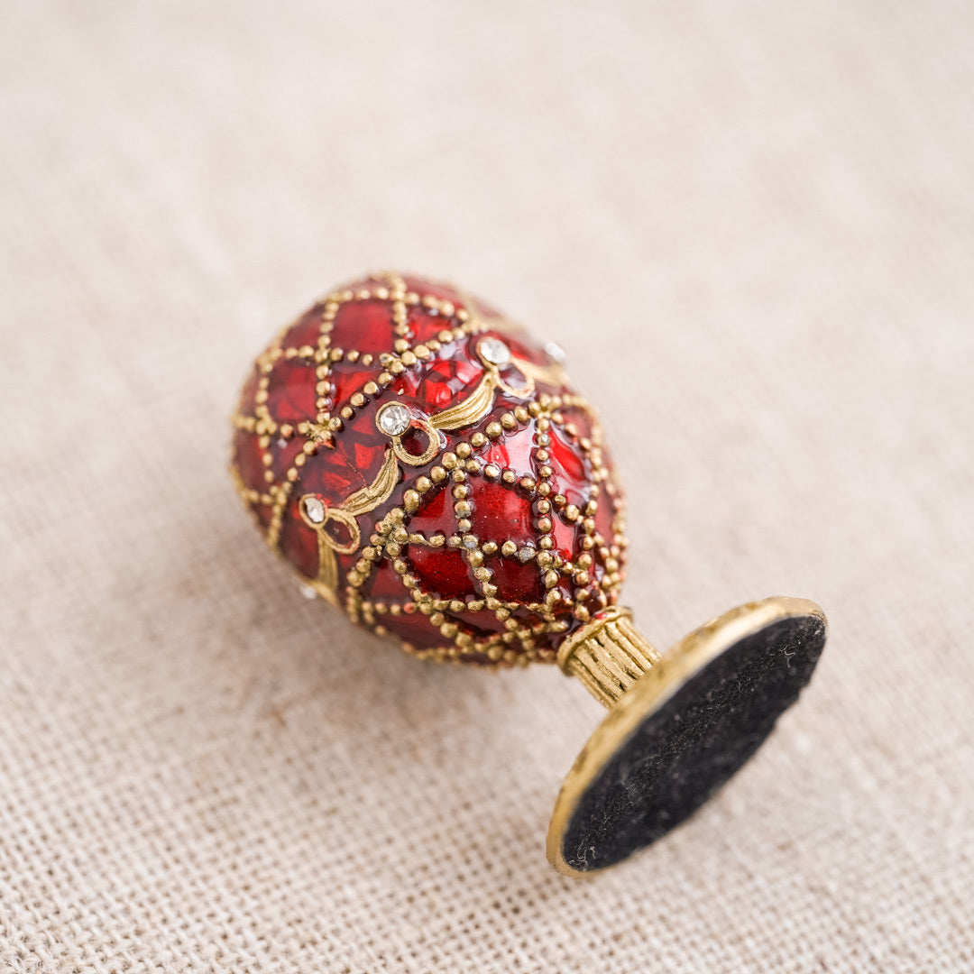 Faberge Collection: Candle Holder Red
