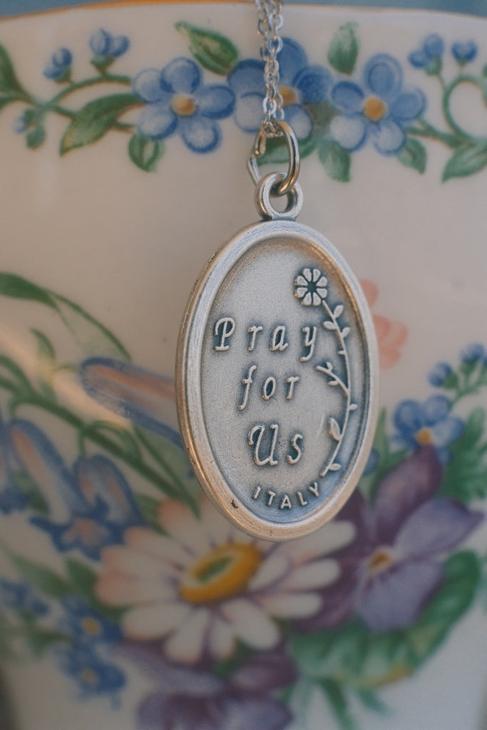 Médaille silver 925 pendant necklace: St Anthony 失くしたものを見つけてくれる