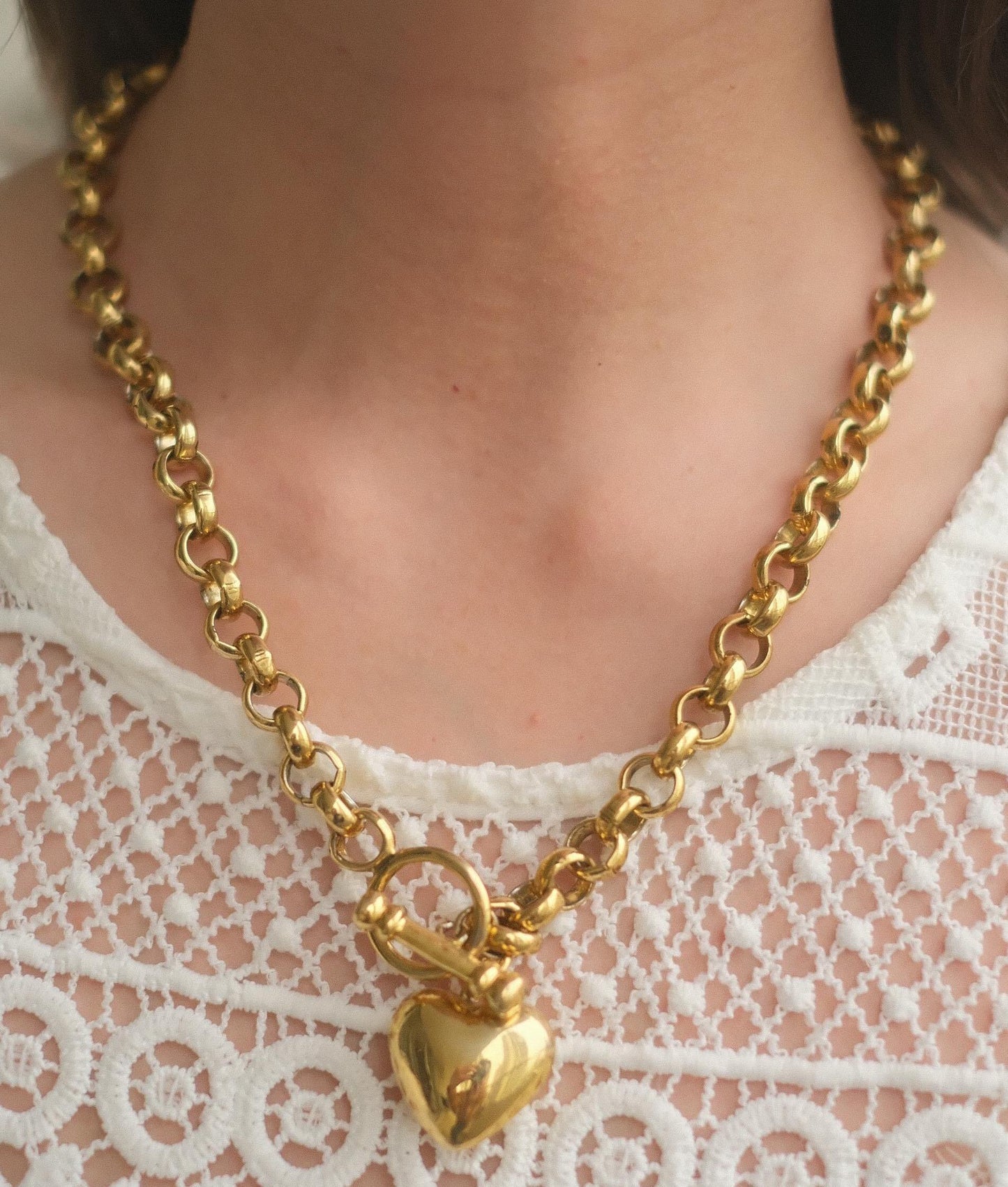 Vintage Susie M Heart Motif Necklace