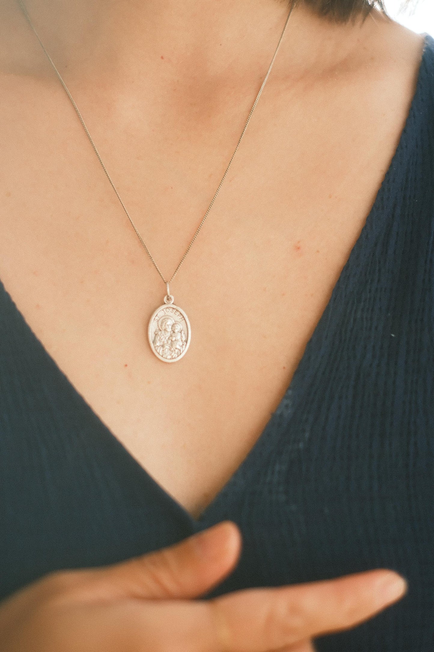 Médaille silver 925 pendant necklace: St Joseph