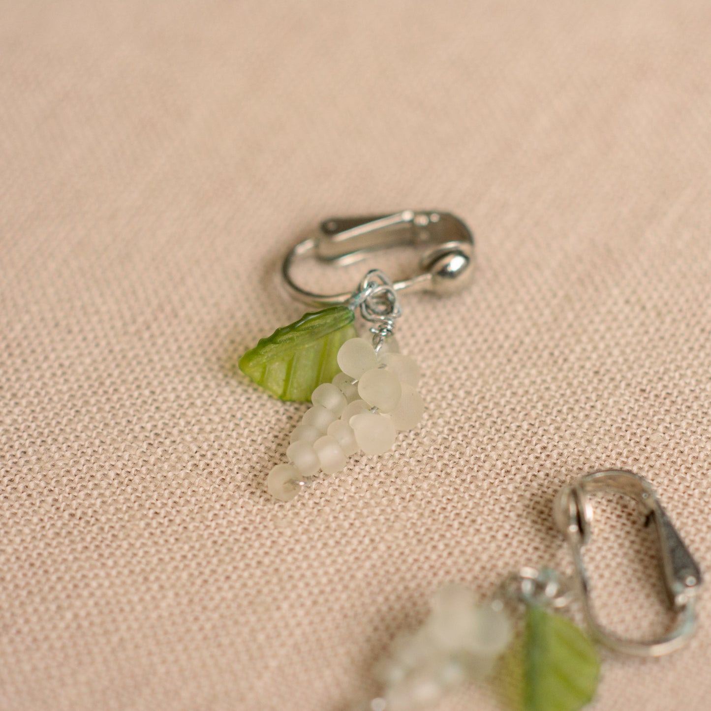 Vintage Grape Motif Earrings