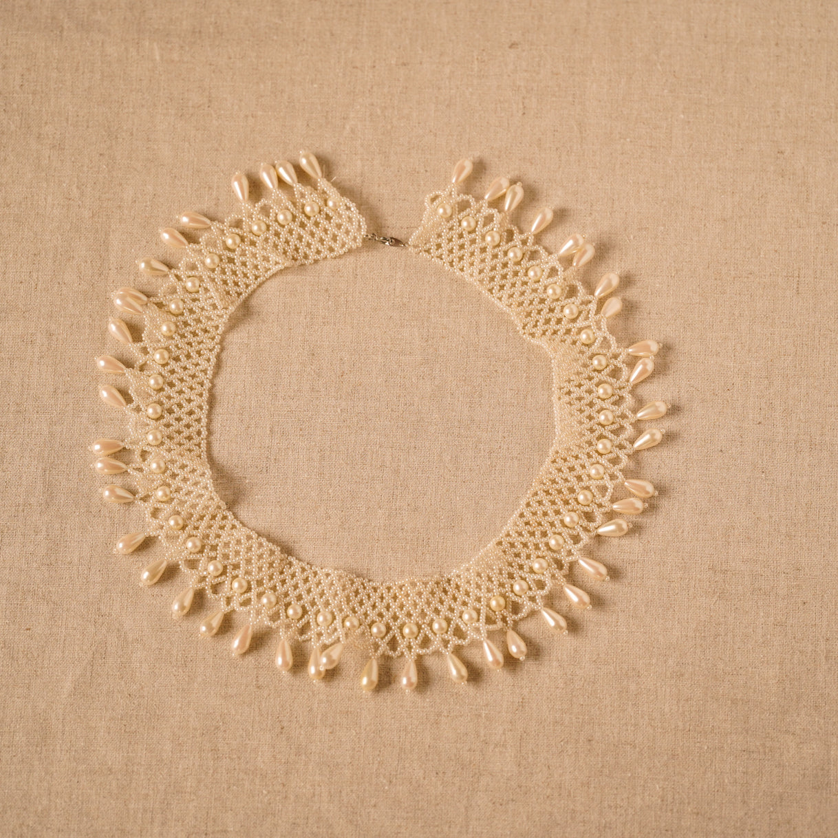 Vintage Pearl Lace Collar