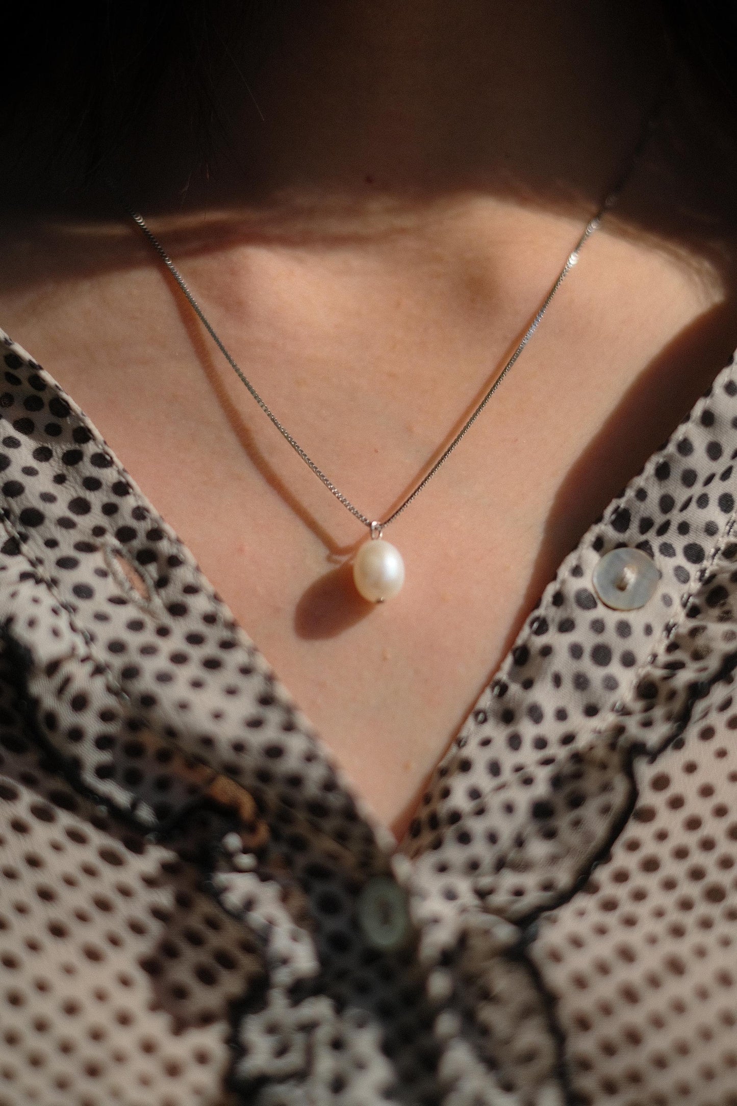 Vintage Baroque Pearl Pendant Necklace