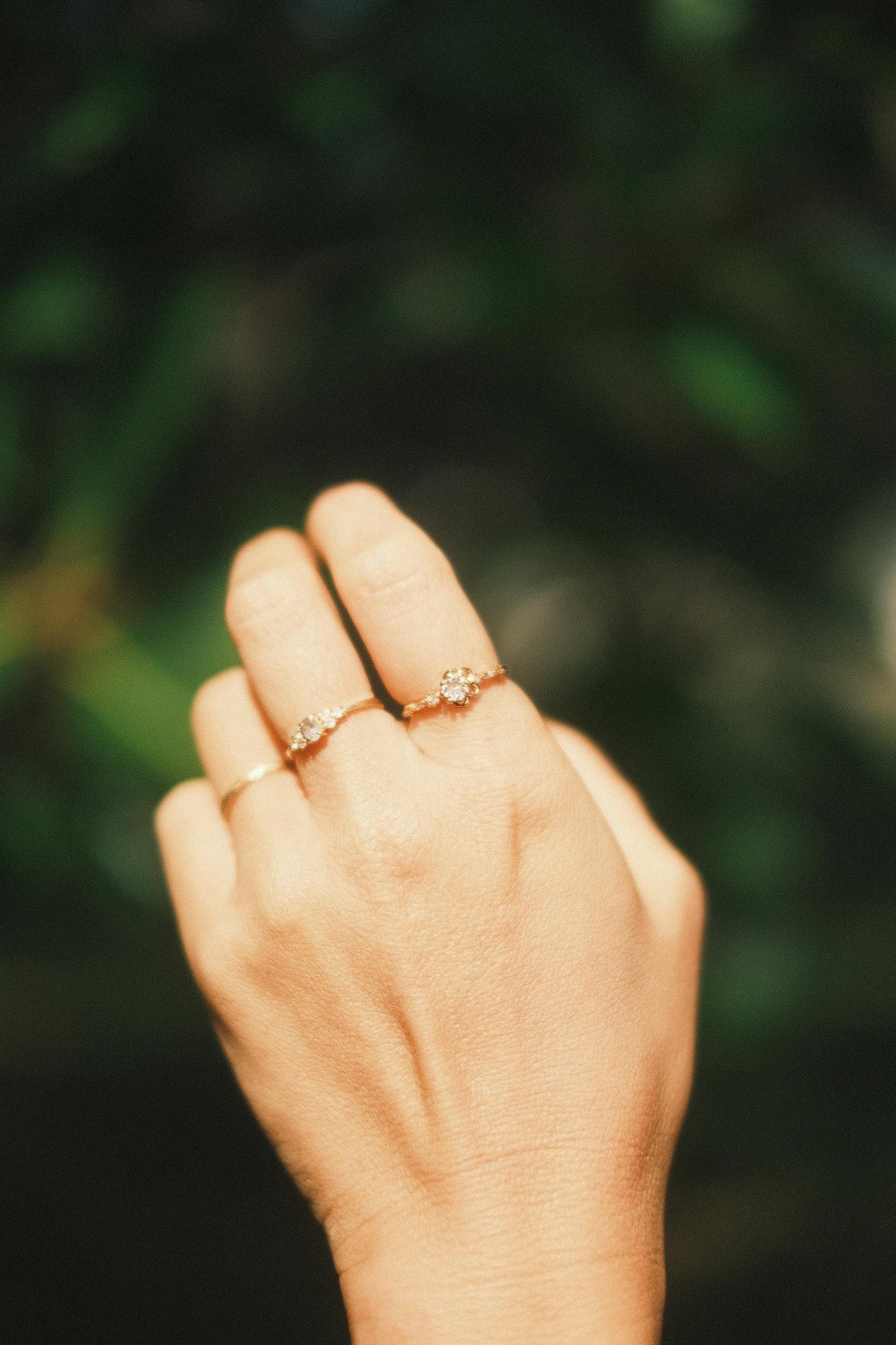 Asymmetric Rhinestone Ring