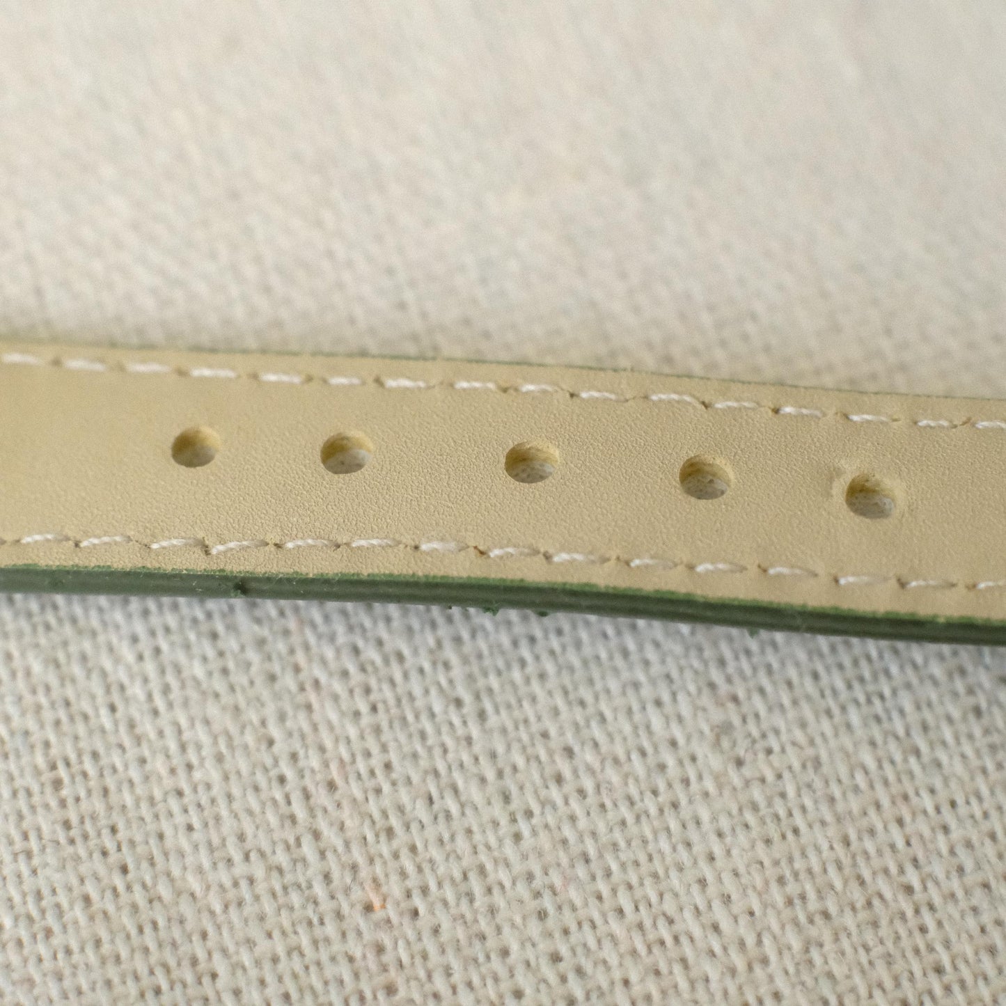 Murano Millefiori Watch With Leather Band - Forest Green