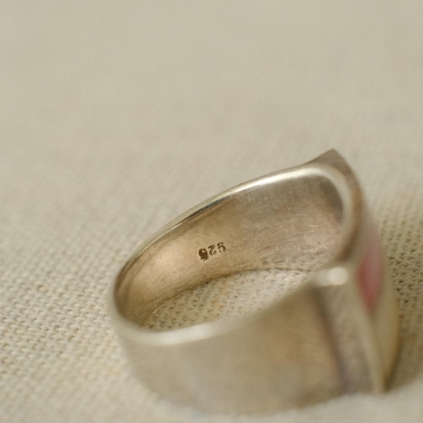 Vintage Pastel Colour Block Square Ring